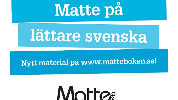 Mattecentrums digitala mattebok utökas med Matte på lättare svenska!