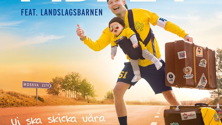 Pidde P och landslagsbarnen hejar fram herrlandslaget inför VM med hyllningslåten  - ”Vi ska skicka våra grymma pappor till Moskva”