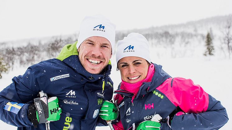 Skidåkare i världsklass i Midrocs monter på Elfack 