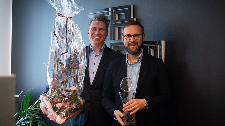 Anders Hallberg och Tobias Mård, Tromb - Årets Företagare 2020.  Foto: Zandra Klasson