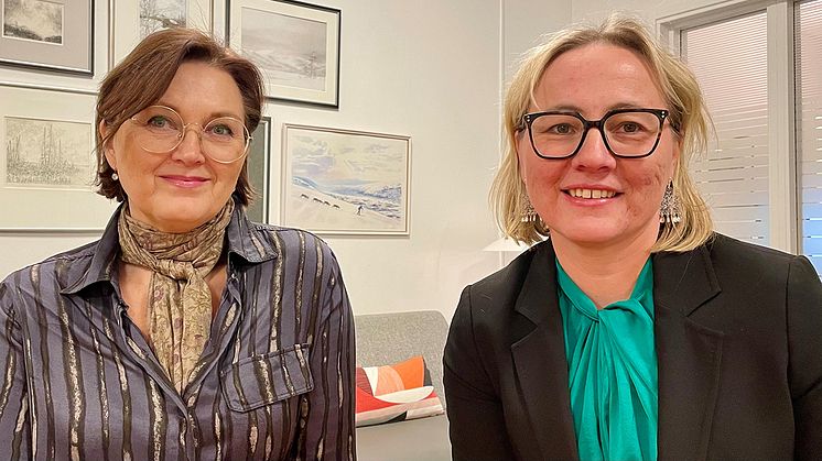 "Tillsammans vill vi bidra till ett stärkt näringslivsklimat i Norrbotten." Anneli Sjömark, vd Sparbanken Nord och Anna Engström, verksamhetschef NyföretagarCentrum Nord och det förlängda och utökade partnerskapet.