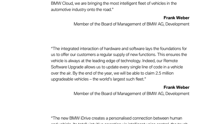 BMW iDrive - Quotes