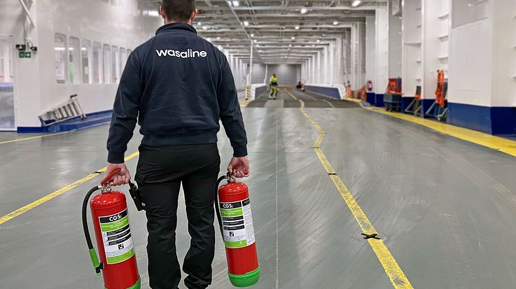 CGS-släckare på Wasaline