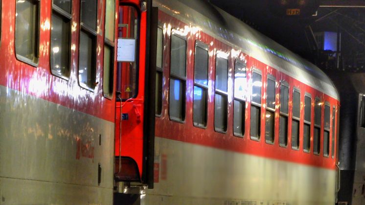 Liggvagnar på København Hovedbanegård.