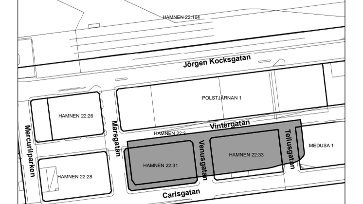 Karta fastigheten Hamnen 22:31 m fl
