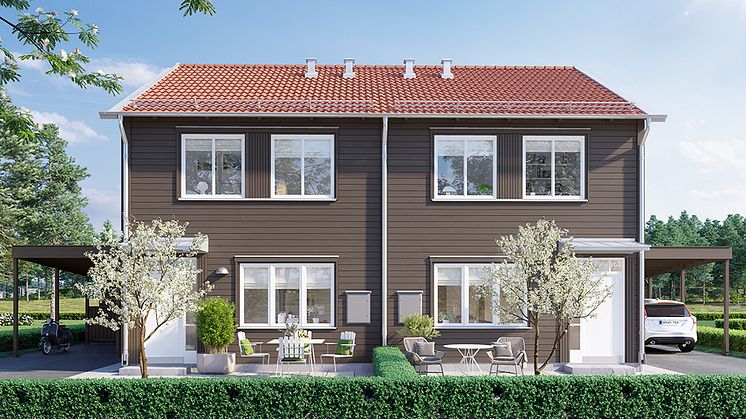 Skärgårdsnära Björnö fortsätter att växa – OBOS bygger familjevänliga parhus