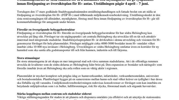Så föreslås södra Helsingborg utvecklas