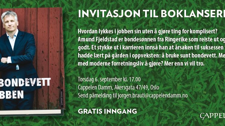 Velkommen til boklansering - Sunt bondevett på jobben 