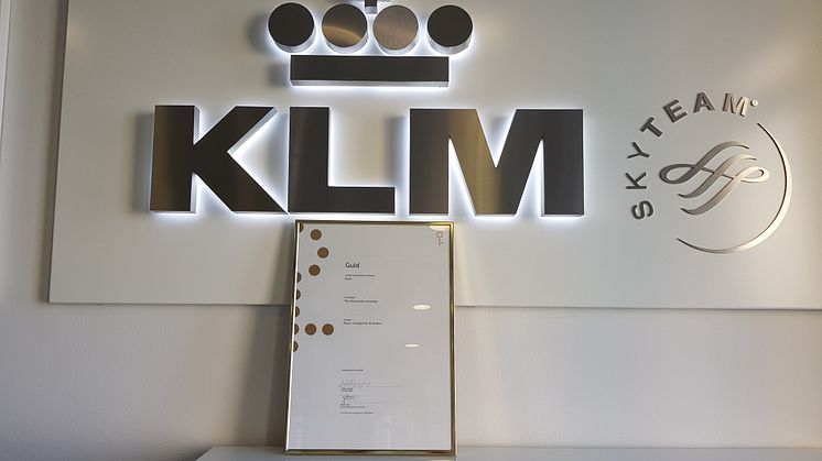 Prestigefyllt pris till KLM i Guldnyckeln 2018