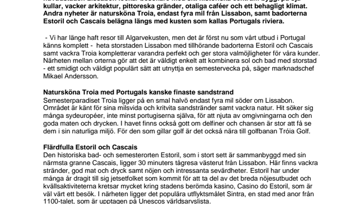 Solresor storsatsar i Lissabonregionen