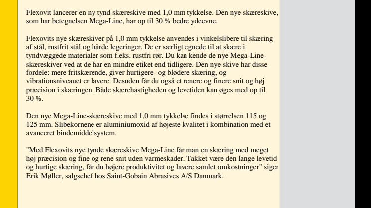 Nye tynde skæreskiver med lang levetid