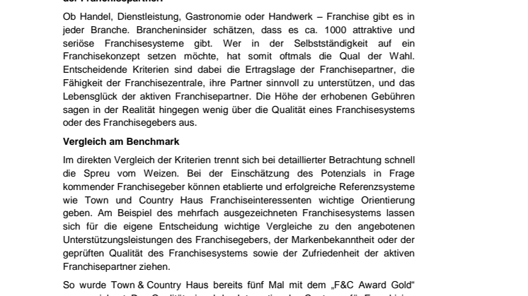 Franchisesysteme im Vergleich