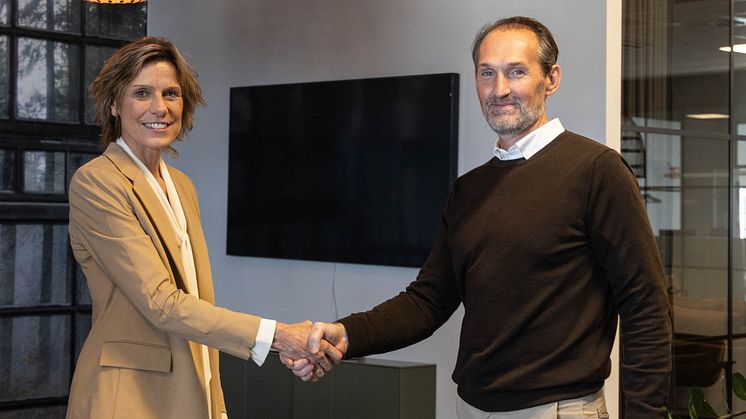 June Mejlgaard Jensen, Administrerende Direktør for Azets i Sverige och Danmark og Fredrik Thorell, Administrerende Direktør Thorell Revision.