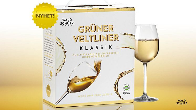 Den 1 december släpps en frisk och fruktig Grüner veltliner på box från Weingut Waldschütz.