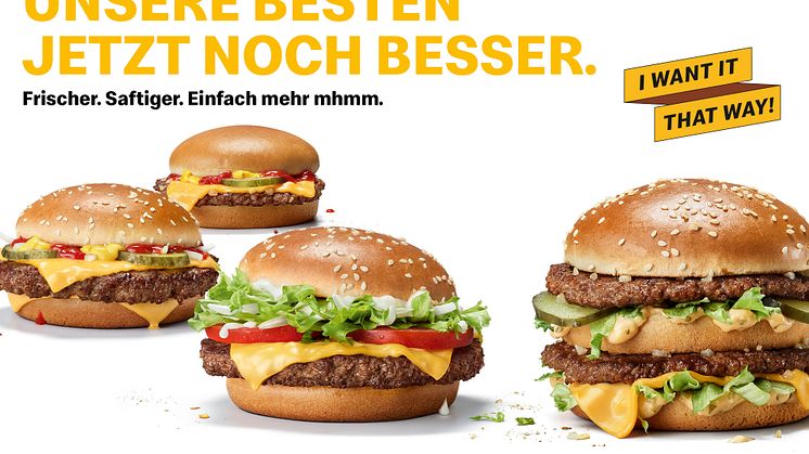 Unsere Besten jetzt noch besser: McDonald’s verändert die Rezeptur des legendären Big Mac® und weiterer Produkte