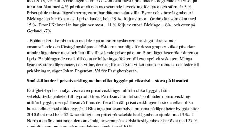 Prisutveckling 2019 - antal rum och byggår.