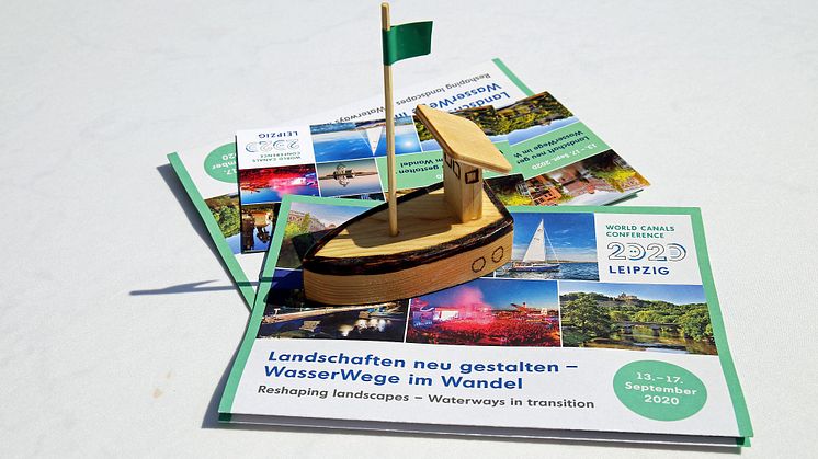 Werbung für die World-Canals-Conference 2020 in Leipzig