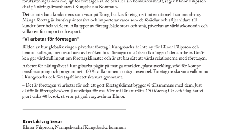 Kungsbackas företag på en världsmarknad