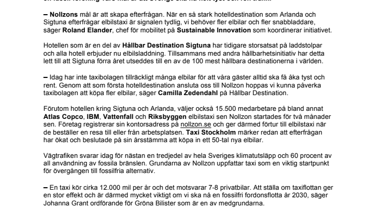 En halv miljon hotellgäster vill ha elbilstaxi