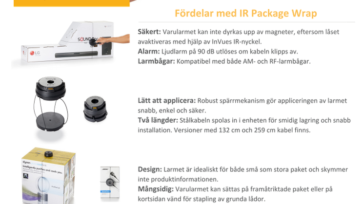 PDF: Varularm med vajer som förhindrar stöldförsök med magnet