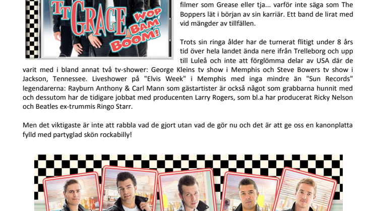 TT Grace "Wop Bam Boom"  Årets skönaste Doo Wop och Rockabilly-platta
