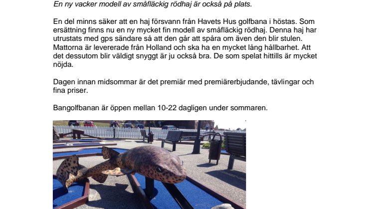 Nypremiär för Havets Hus unika bangolfbana 2.0