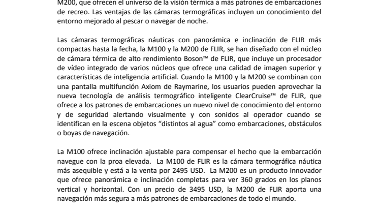 FLIR: Navegar de noche ahora es mucho más fácil