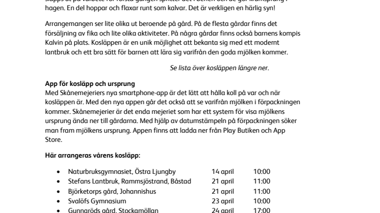 Håll koll på kosläppen med Skånemejeriers app
