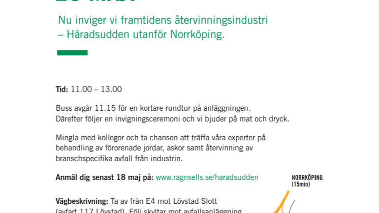 Pressinbjudan till invigning av nya Häradsudden 25 maj