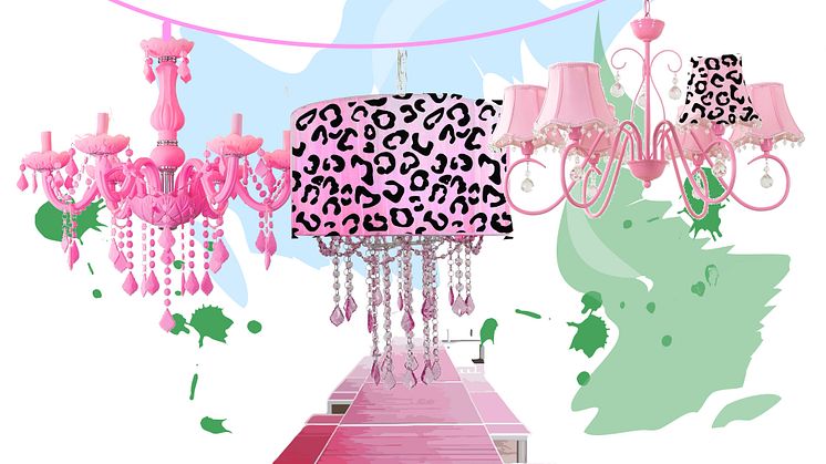 Skiss av Maria Fernandez till Rosa Kitsch, en installation på Söderscen, Furutorpsplatsen.