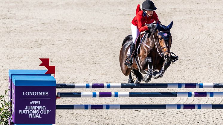 Team EquiFits ryttare, Jessica Springsteen, som tävlar i Stockholm International Horse Show den 30 november till 3 december 2023. Foto: Madeleine D. Bergsjø.