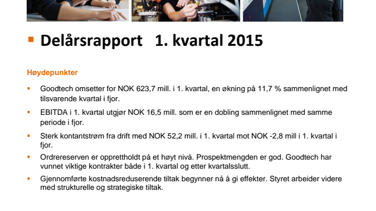 Kvartalsrapport Q1 2015