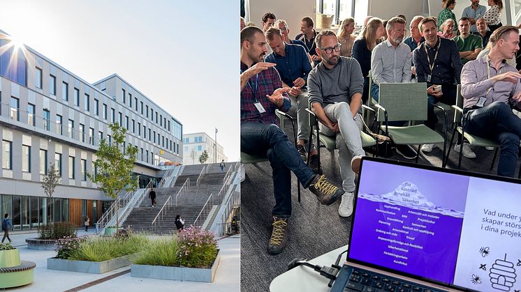 Akademiska Hus mäter projektkvaliteten i alla sina projekt. Workshops med rollspel har använts för att synliggöra nytta och skapa engagemang för mätning på alla nivåer i organisationen. (foto Campus Albano: Jesper Orrbeck)