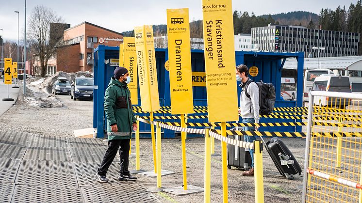 Påskestengt jernbane på Østlandet