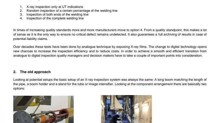 X-ray weld inspection – High-tech meets heavy industry