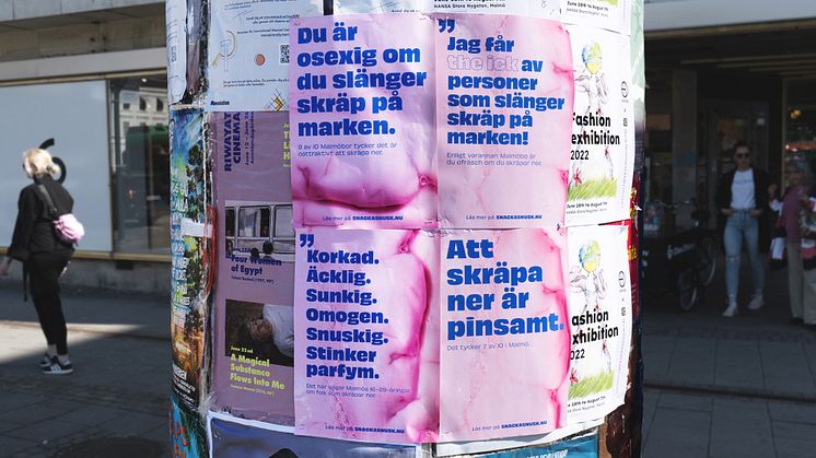Posters om nedskräpning