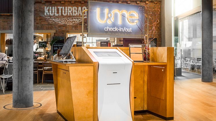 U&Me hotel - Checka in digitalt på inomhustorget i Väven