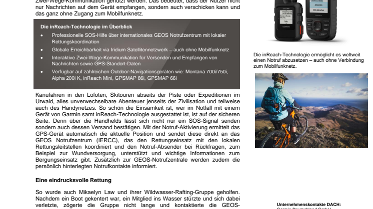PM Garmin inReach 5.000 Rettungen