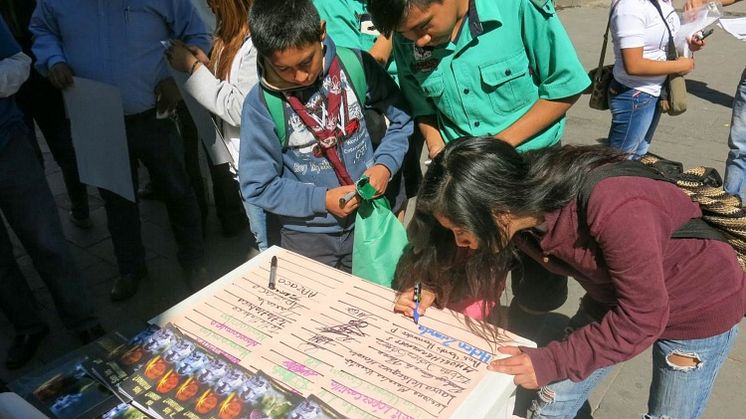 Ungdomar för Mänskliga Rättigheter i Mexico rivstartar 2016 med en stor manifestation