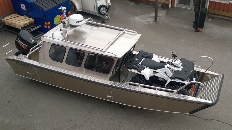 Alukin aluminiumbåtars modellserie Work med bogramp finns i fler storlekar och byggs med individuella anpassningar för olika behov och verksamheter.