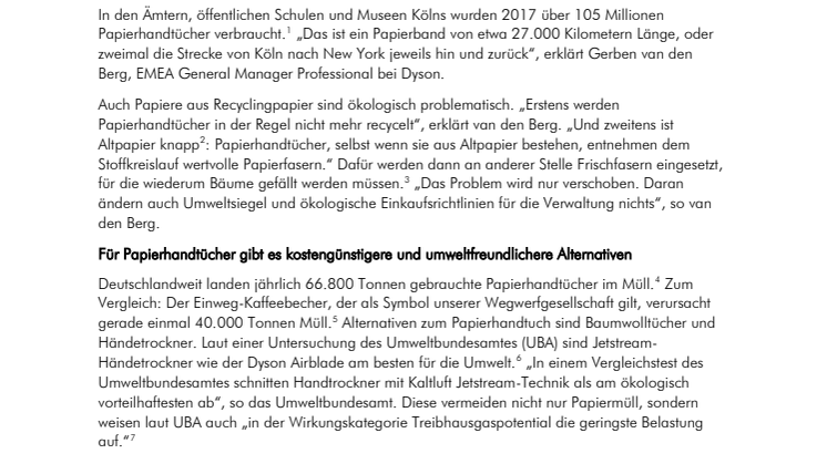 Kölns Papiermüllberg: Jährlich 105 Millionen Papierhandtücher