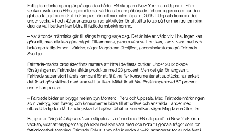 Fairtrade Fokus 2013 - Det här händer i Uppsala