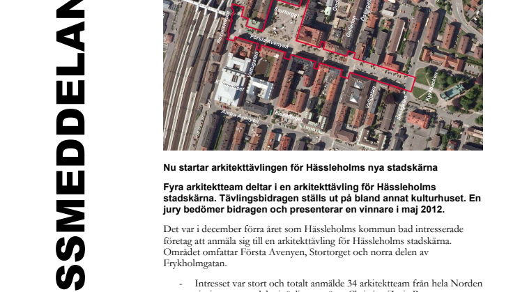Nu startar arkitekttävlingen för Hässleholms nya stadskärna
