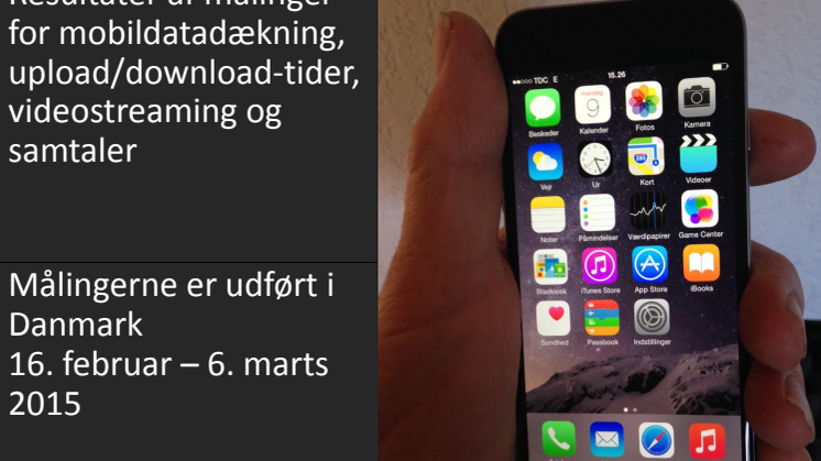 Mobilnetværk rapport 2015 - Teknologisk Institut