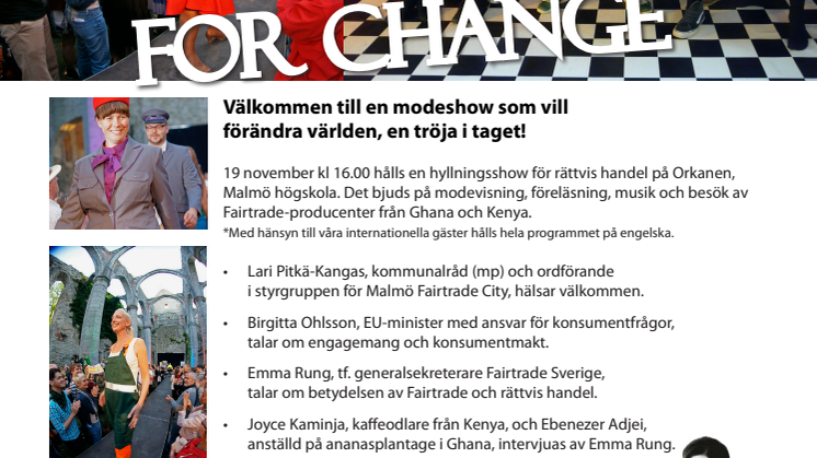 Program Catwalk for Change 19/11-2011