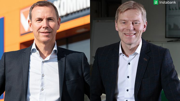 Espen Braaten, kjededirektør for Bygg i Coop og Robert Berg, administrerende direktør, Instabank ASA