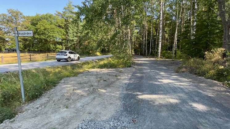 Den nya sommarcykelvägen går längs med Vätövägen.