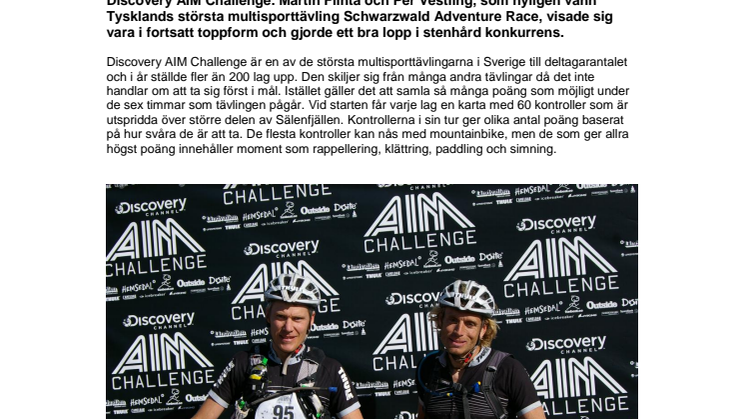 Thule Adventure Team tog topplacering i Discovery AIM Challenge i Lindvallen