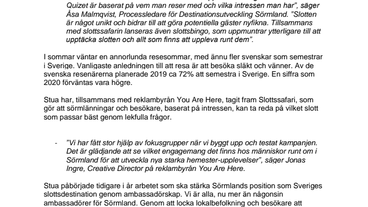 Ett nytt sätt att upptäcka slottsrika Sörmland genom slottssafarin! 