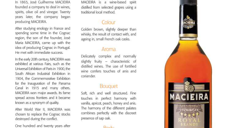  Macieira. Brandyn från Lissabon. Pernod Ricards 5 stjärniga hemlighet.